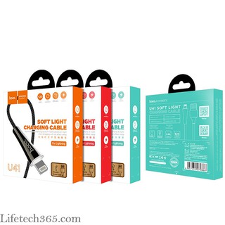 Hoco U41 – Cáp sạc lightning bọc dù có đèn led báo sạc