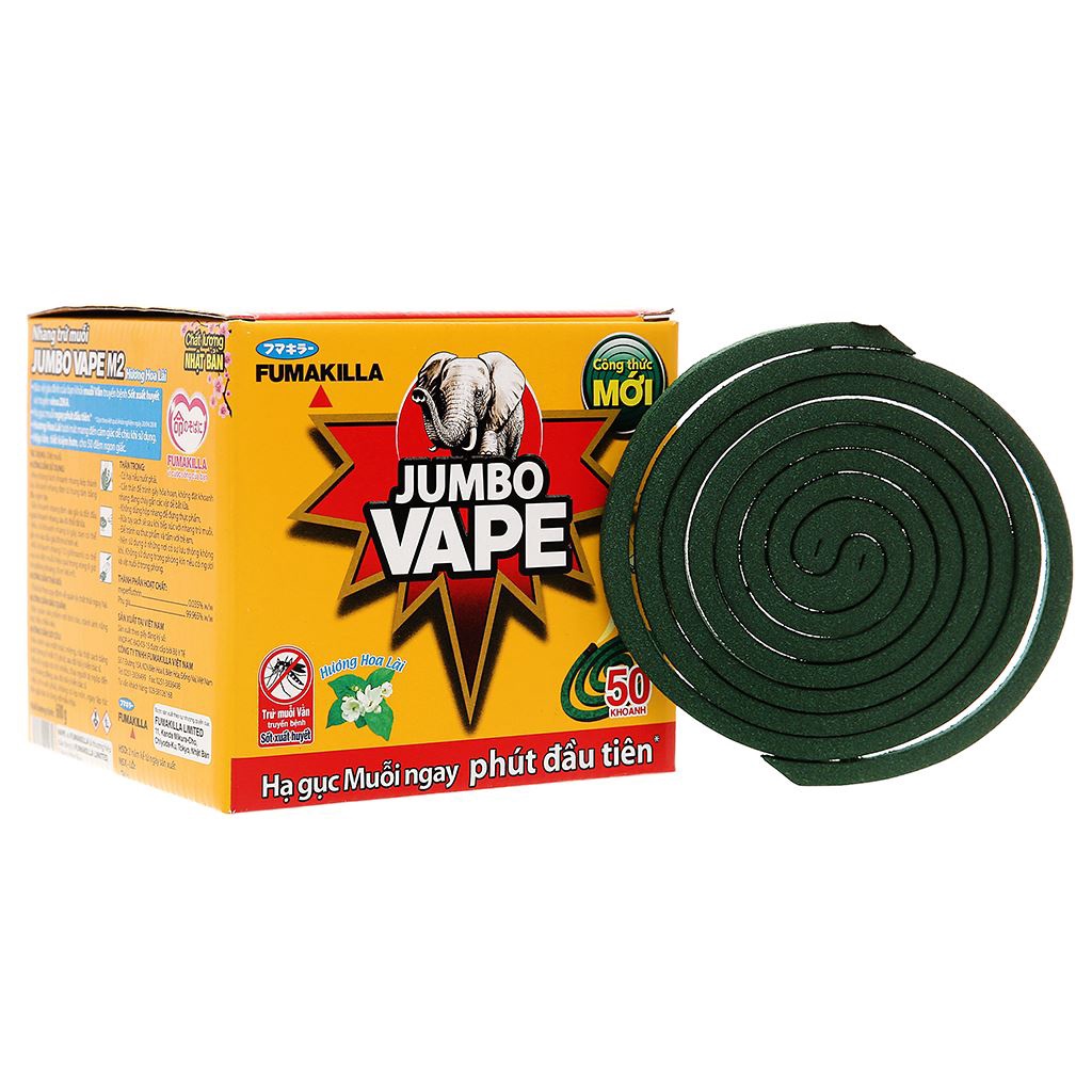50 Khoanh Nhang Muỗi Jumbo M2 Hương Hoa Lài 600g