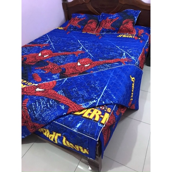 Bộ chăn ga gối trần bông xẻ góc ( ga chùm , ga xẻ góc , ga bọc )