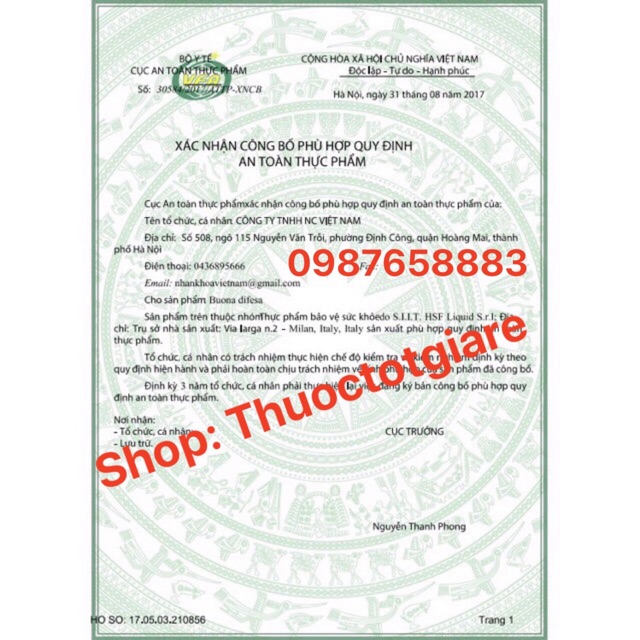 Siro Tăng miễn dịch Buona Difesa - Chính hãng Italy