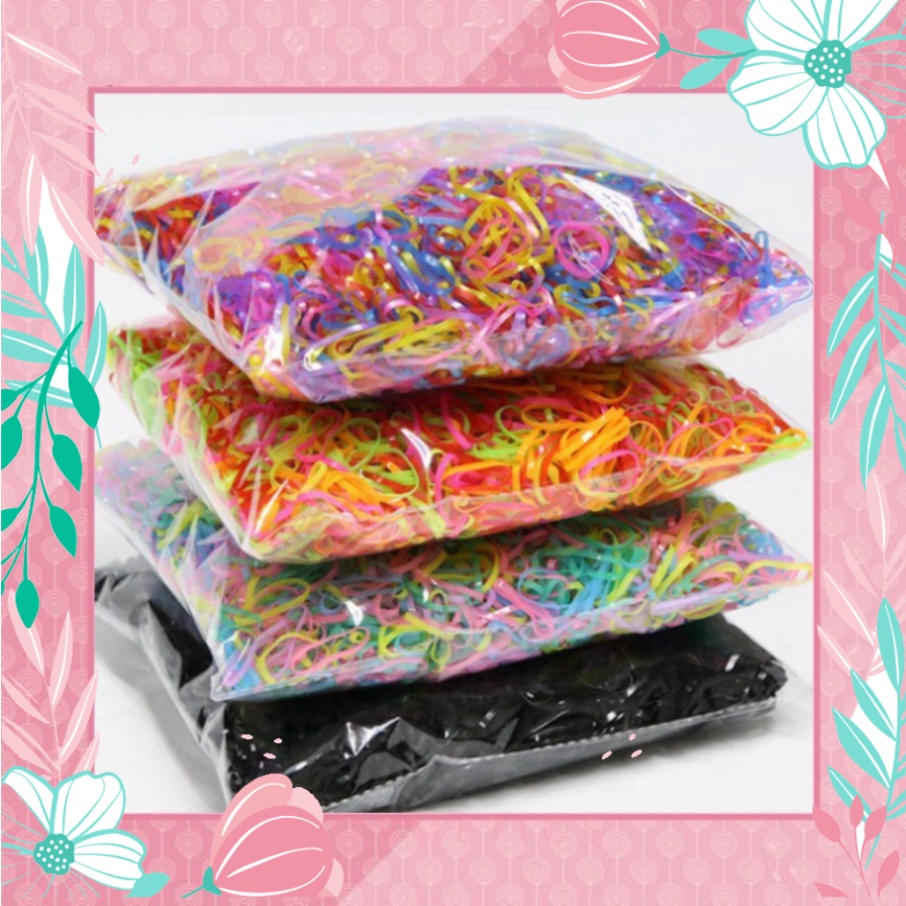 Dây Thun Cột Tóc Nữ Nhiều Màu Sắc Xinh Xắn Tiện Dụng Đa Năng 100G - Thun Buộc Tóc Nữ Co Giãn Nhiều Màu Đẹp Thời Trang