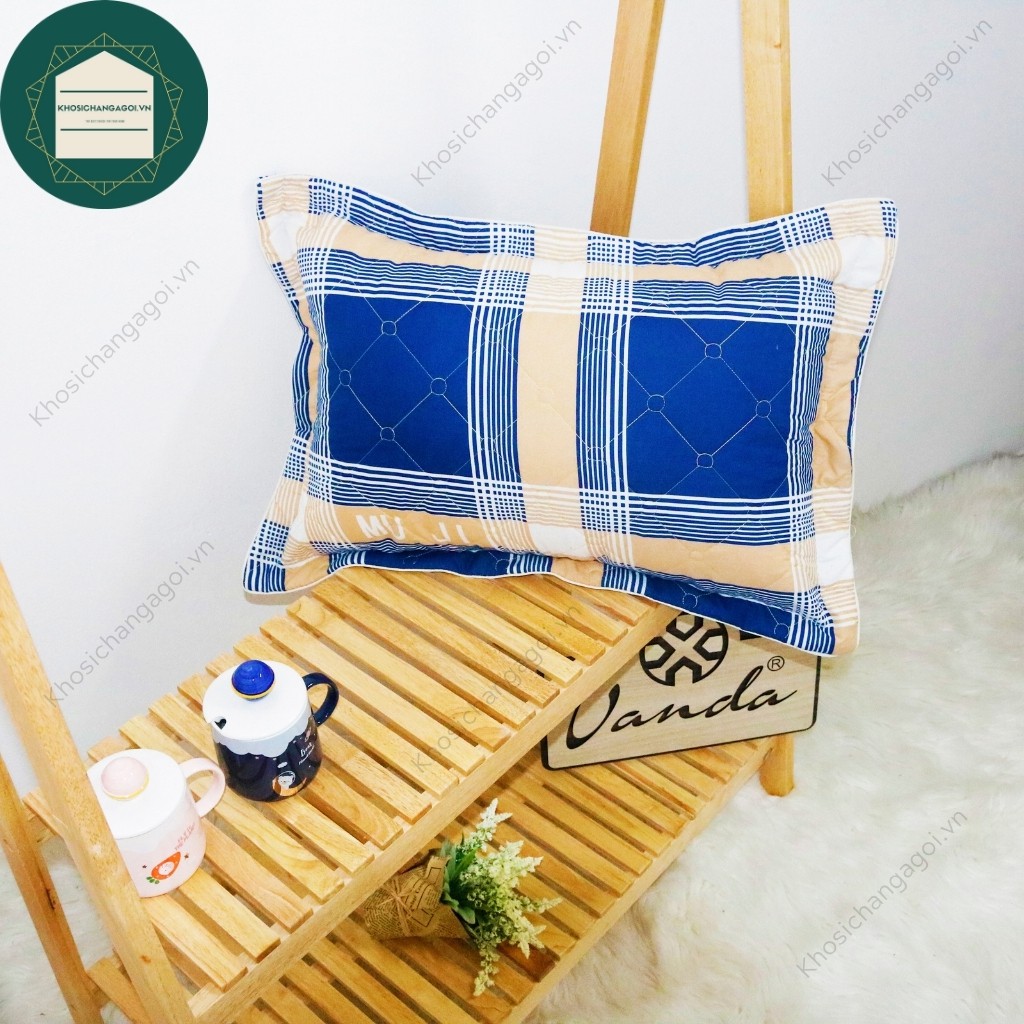 Vỏ gối đầu trần bông Cotton Poly cao cấp họa tiết đơn giản sang trọng