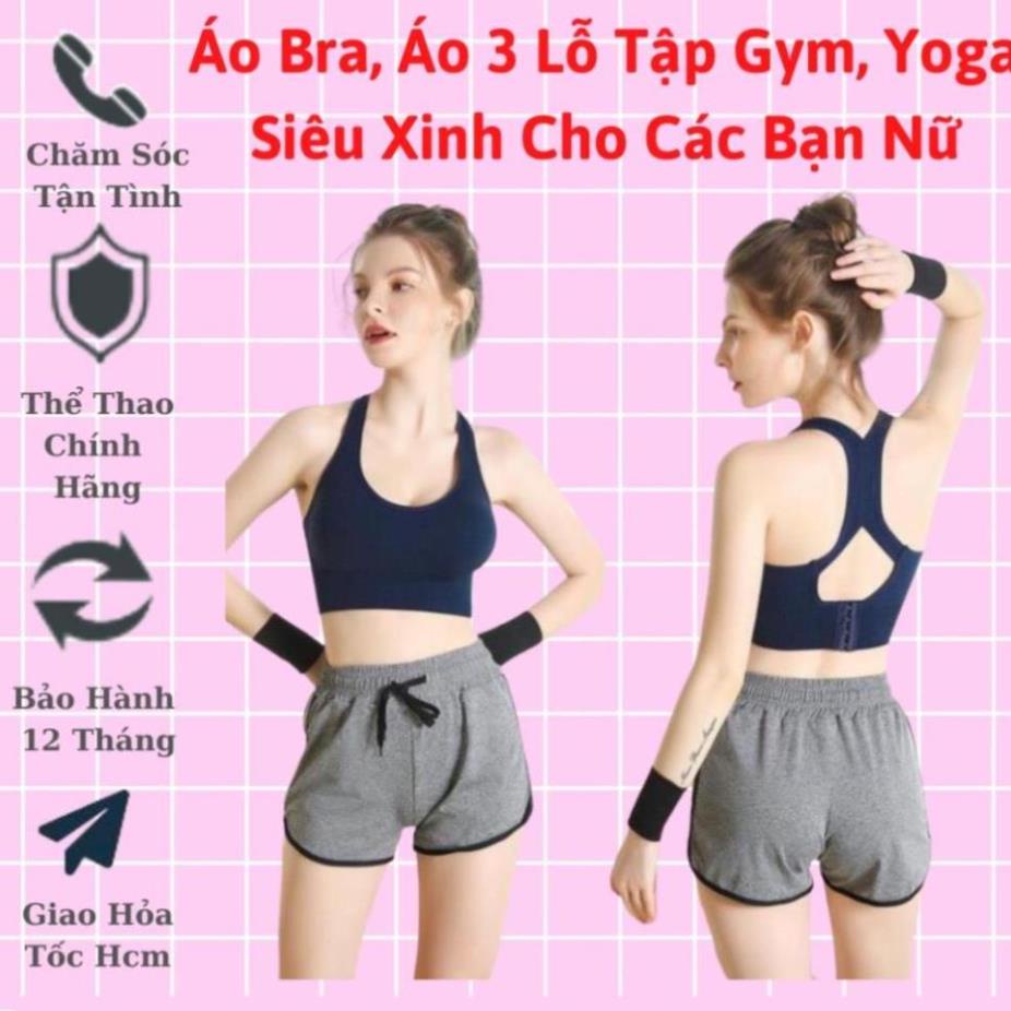 Áo Bra Tập Gym, Yoga Cho Nữ Định HÌnh 3 Hàng Móc Cài Chắc Chắn.