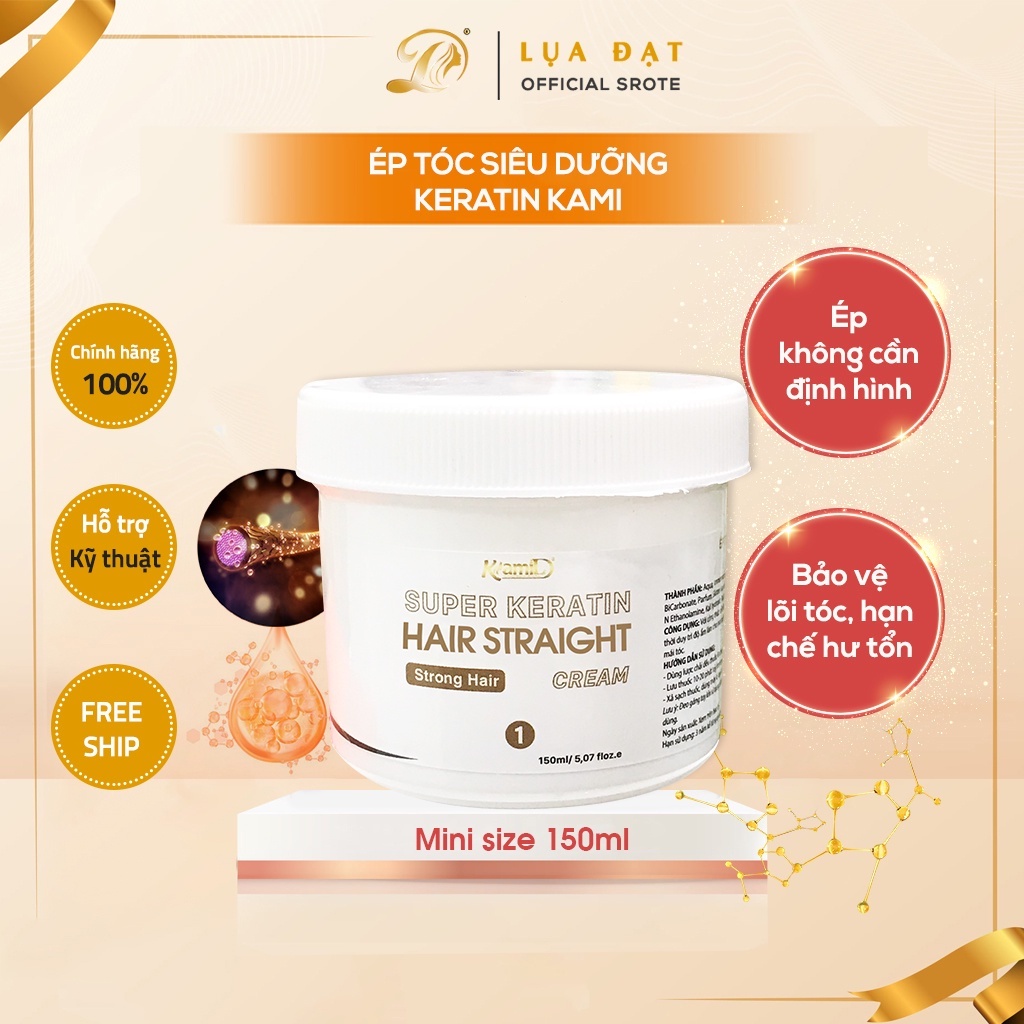 Thuốc duỗi tóc phục hồi chính hãng Kami,thuốc ép tóc tại nhà hương thơm dừa không cần định hình