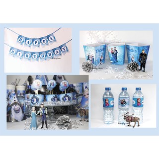 Sét trang trí bàn tiệc sinh nhật /Set bày bàn chủ đề Frozen- elsa
