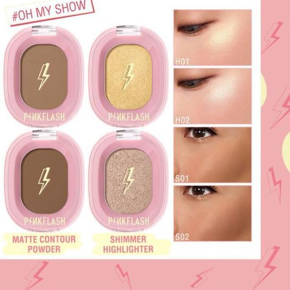 (Hàng Mới Về) Phấn Bắt Sáng Màu Lì Và Ánh Nhũ Thời Trang Pf-F02 | BigBuy360 - bigbuy360.vn
