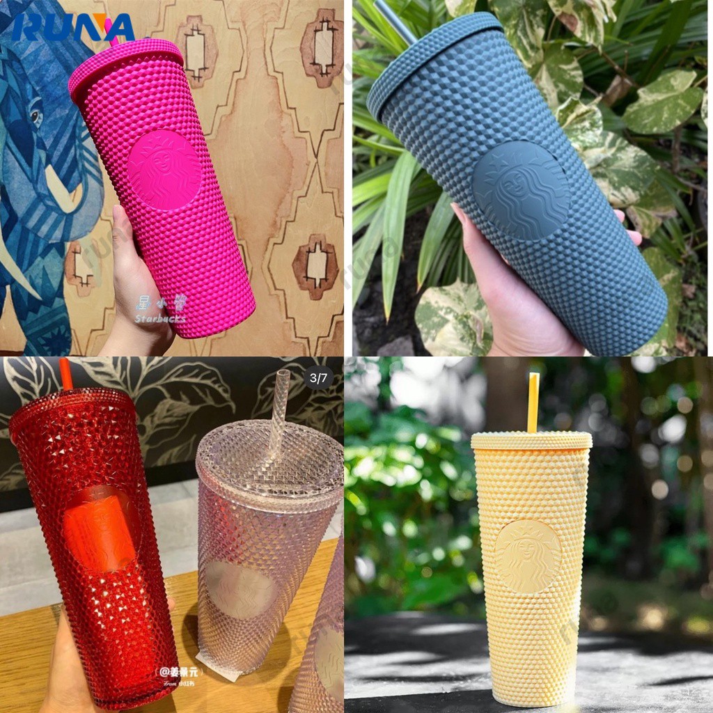 🎁CÔNG TY CỔ PHẦN🎁Ly Uống Nước Starbucks Hình Viên Kim Cương 2021 Có Nắp Đậy Tái Sử Dụng Được