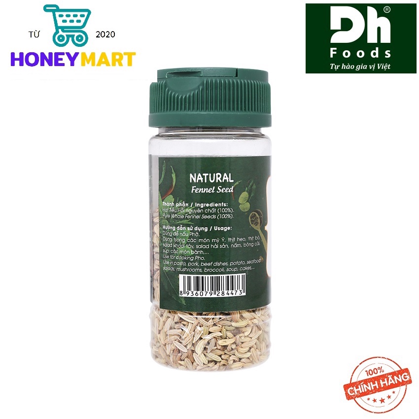 ComBo2 Hũ Natural Hạt Tiểu Hồi Dh Foods 30gr DHGVT73 HONEYMART