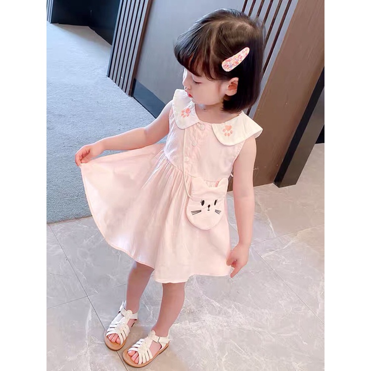 Váy Mèo xinh kèm túi điệu cho bé 8-18kg