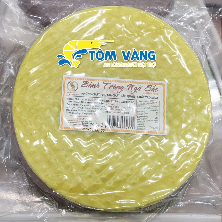 Bánh Tráng Gạo Lứt Cát Thủy- Gói 500g - Tôm Vàng | BigBuy360 - bigbuy360.vn