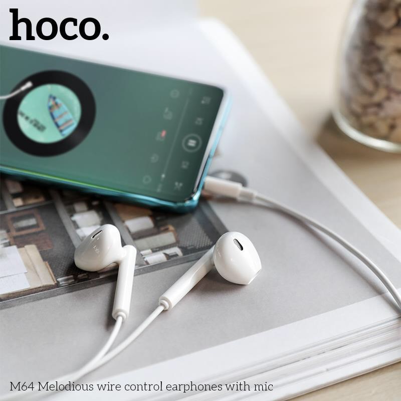 Tai nghe có dây Hoco M64 Melodious, Jac 3.5 có micro - Chính hãng Hoco