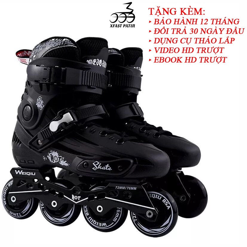 Giày patin người lớn thiếu niên cao cấp Weiqiu FX1, FX2, F5166, BOXT size 35-44 (Tặng kèm dụng cụ tháo lắp + HD trượt)