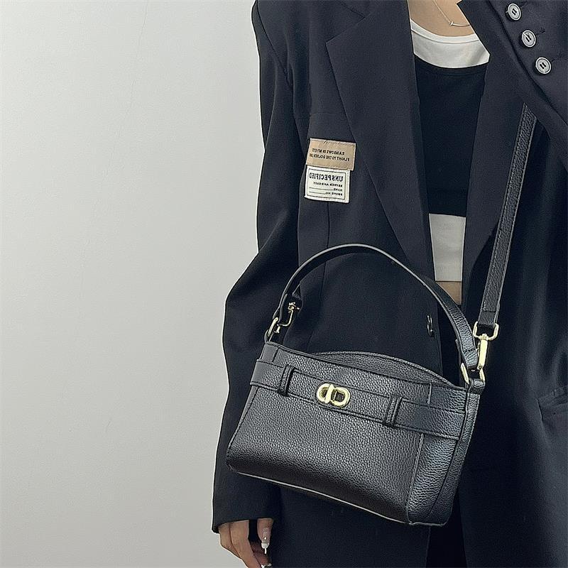 Ielgy Túi Xách Đeo Vai Có Khóa Kim Loại Đơn Giản Và Đa Năng Chất Lượng Cao Cho Nữ