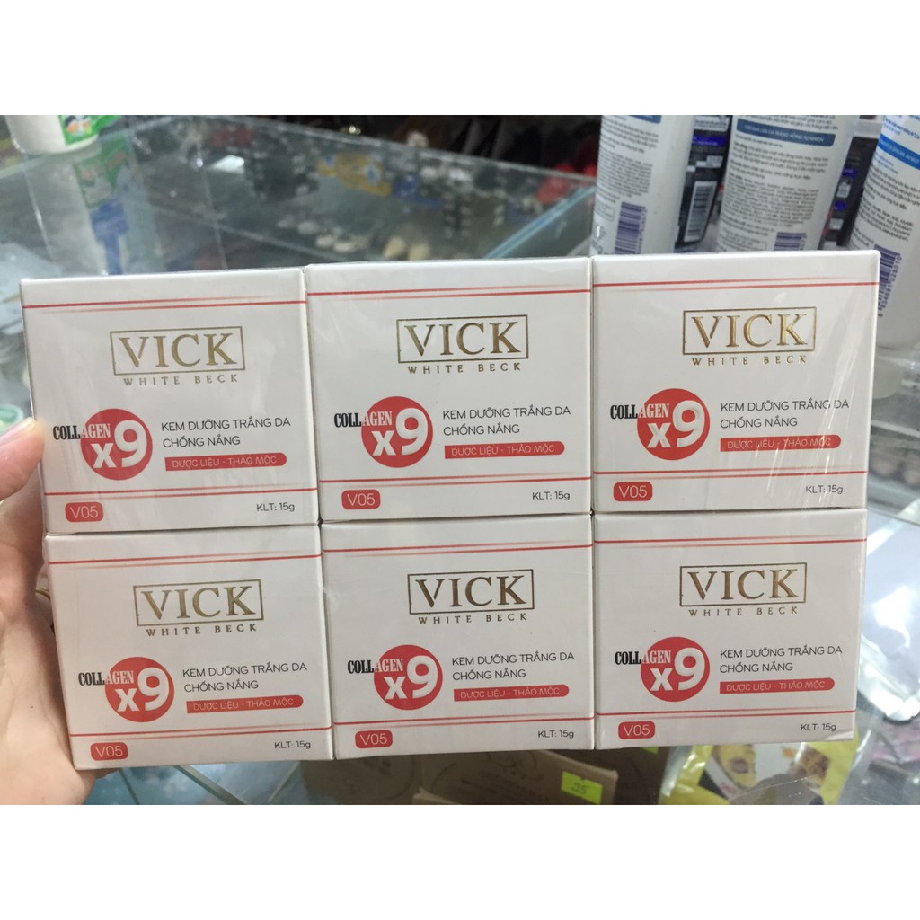 Kem dưỡng trắng da chống nắng dược liệu thảo mộc VICK V05 15g