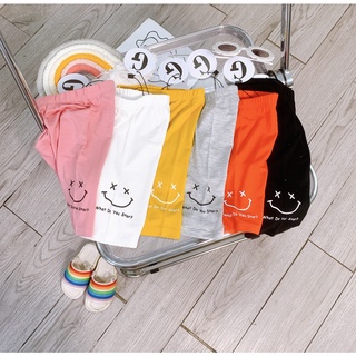 [KHAI TRƯƠNG BÁN GIÁ XƯỞNG] Quần legging lửng bé gái mẫu mặt cười chất thun 100% cotton mềm mát (size 9 - 28kg)