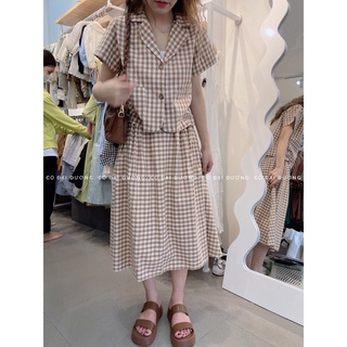 sơ mi kẻ vest 6124