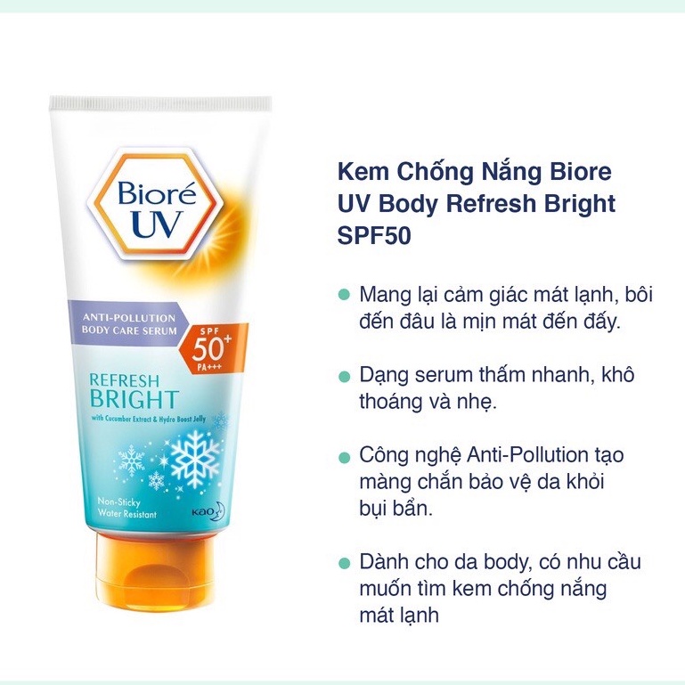 kem Biore UV Chống Nắng Body SPF50