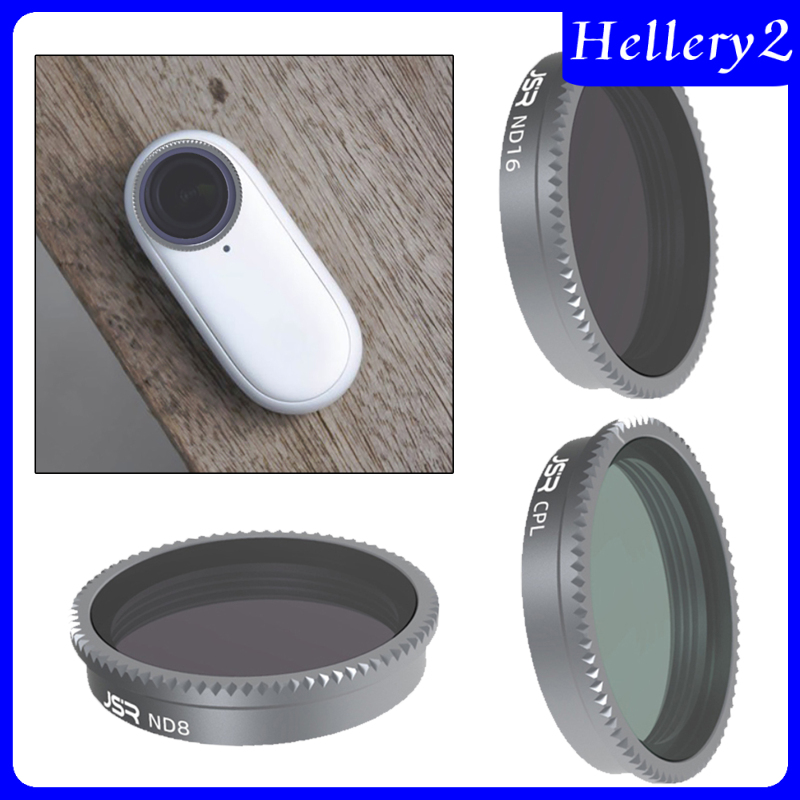 [HELLERY2]3-pack Lens Filters CPL+ND8+ND16 for Insta360 GO 2 Accessories Durable