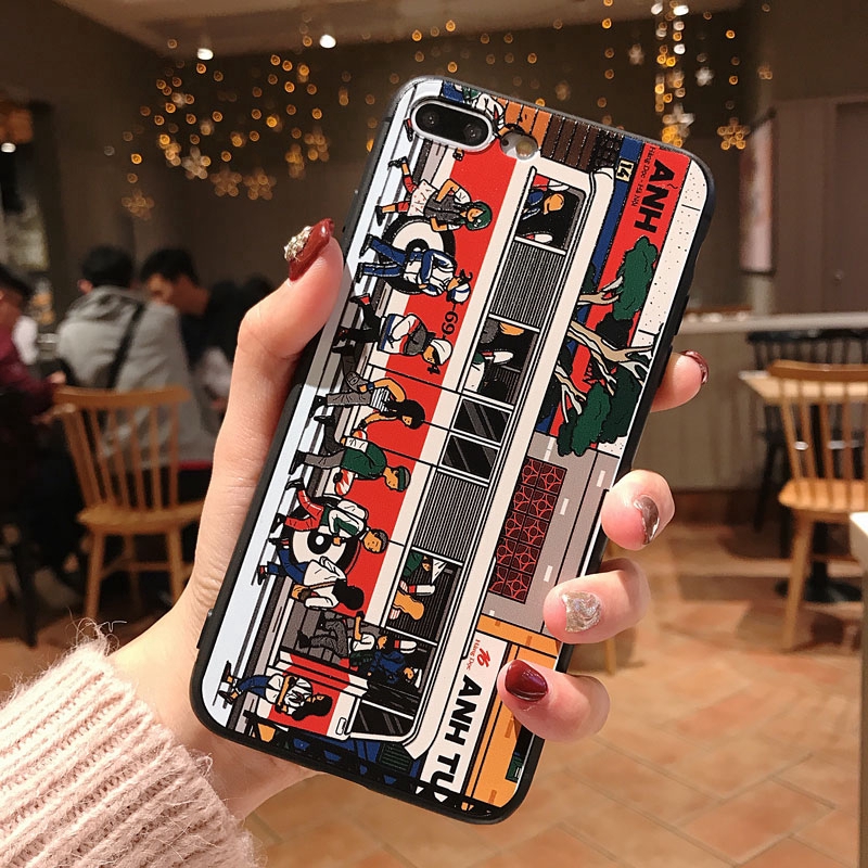 Ốp điện thoại họa tiết hoạt hình độc đáo cho iPhone 8 7 6s 6 x XR XS Max Plus