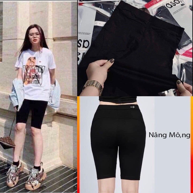 Quần legging lửng nâng mông☘️Quần legging nữ dáng ngắn☘️{free ship}