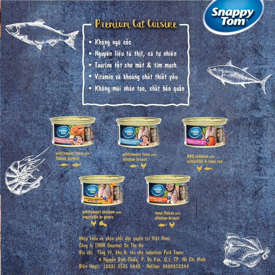 [HÀNG MỚI] Pate lon Sanppy Tom lon 85g - giao vị ngẫu nhiên