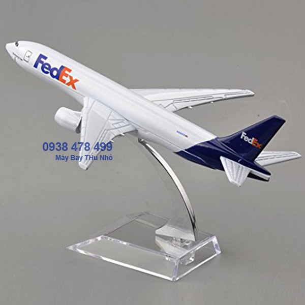 Mô Hình Kim Loại Máy Bay Chuyển Phát Fedex - 16cm Kèm Đế Mica - 8944