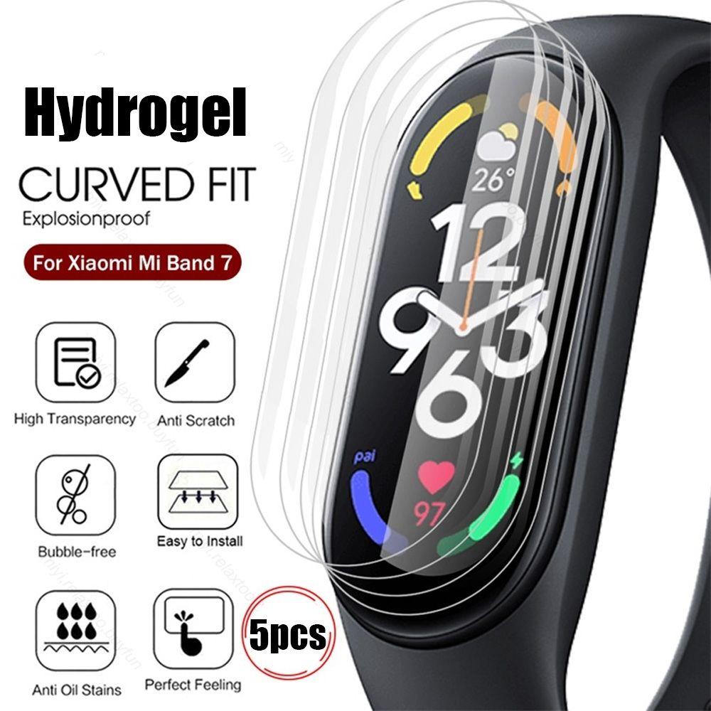 MYRONGVN Set 5 MiếNg DáN TPU Trong SuốT BảO Vệ MàN HìNh Cho ĐồNg Hồ Xiaomi Mi Band 7