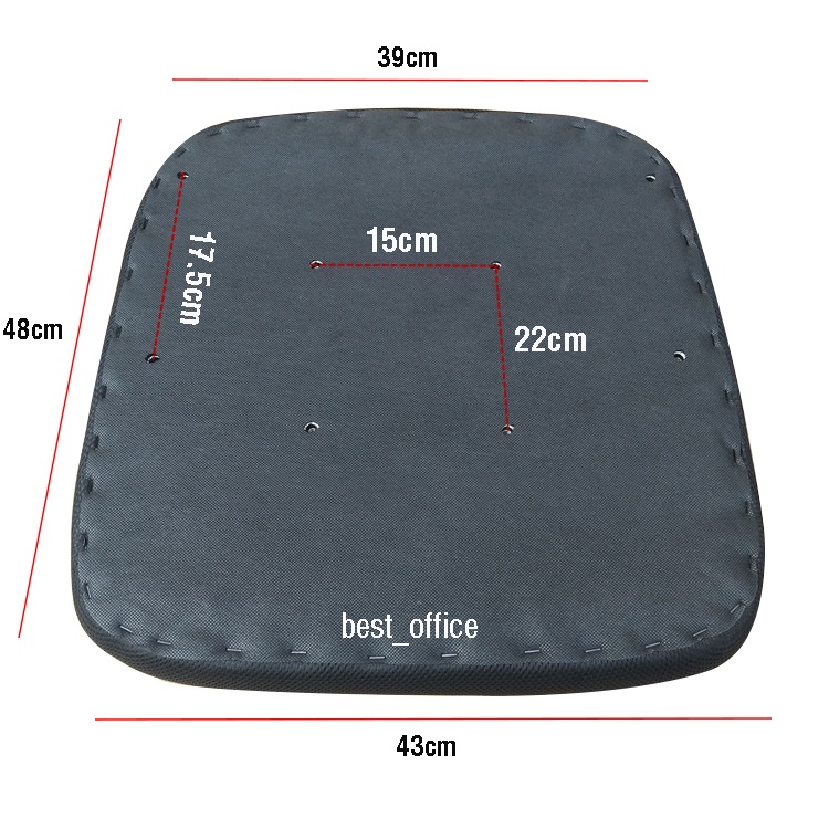 Đệm ngồi ghế xoay size phổ thông, mút foam bọc lưới siêu thoáng mát - linh kiện ghế xoay