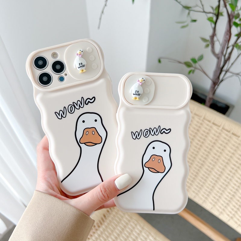 Ốp Điện Thoại Silicon Họa Tiết Vịt Hoạt Hình Dễ Thương Cho iPhone 12 13 11 PRO MAX XR 11 12 PRO