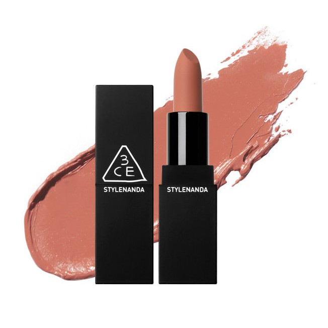 (#119) Son Thỏi Lì  3CE Matte Lip Color Hold On- Màu Cam Đào Nude 3.5g