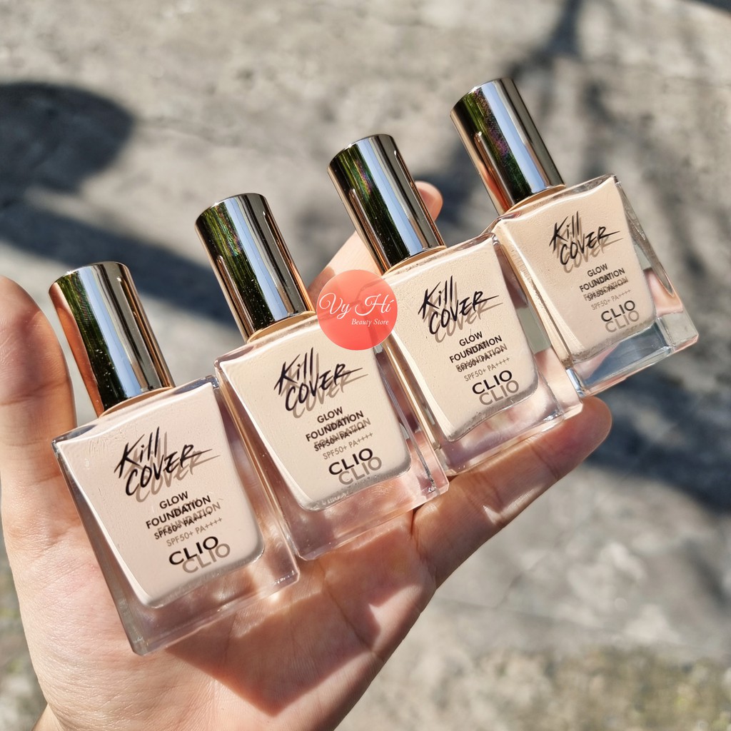 Kem nền Clio Kill Cover Glow SPF 50+ PA++++ che phủ cao 15ml