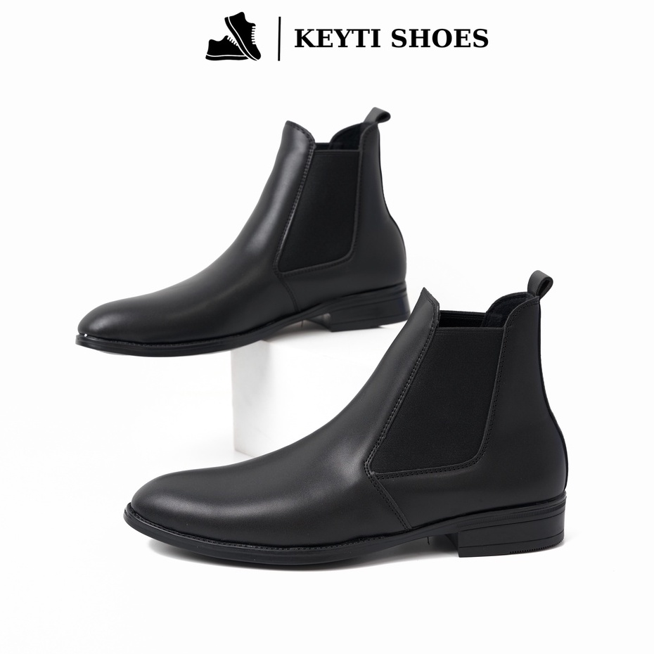 Giày Chelsea Boots Classic Leman Da cao cấp, đế cao su 3cm (bảo hành 30 ngày)