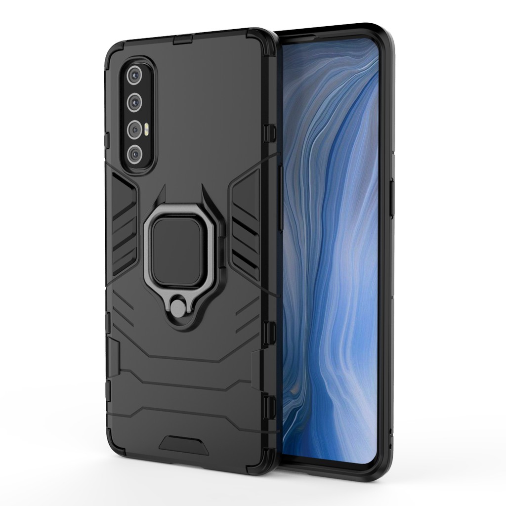Ốp lưng Oppo Reno 3 Pro Iron Man Iring chống sốc cao cấp giá đỡ xem phim