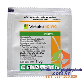 Virtako 40wp 4.5gr- sâu cuốn lá- sâu đục thân