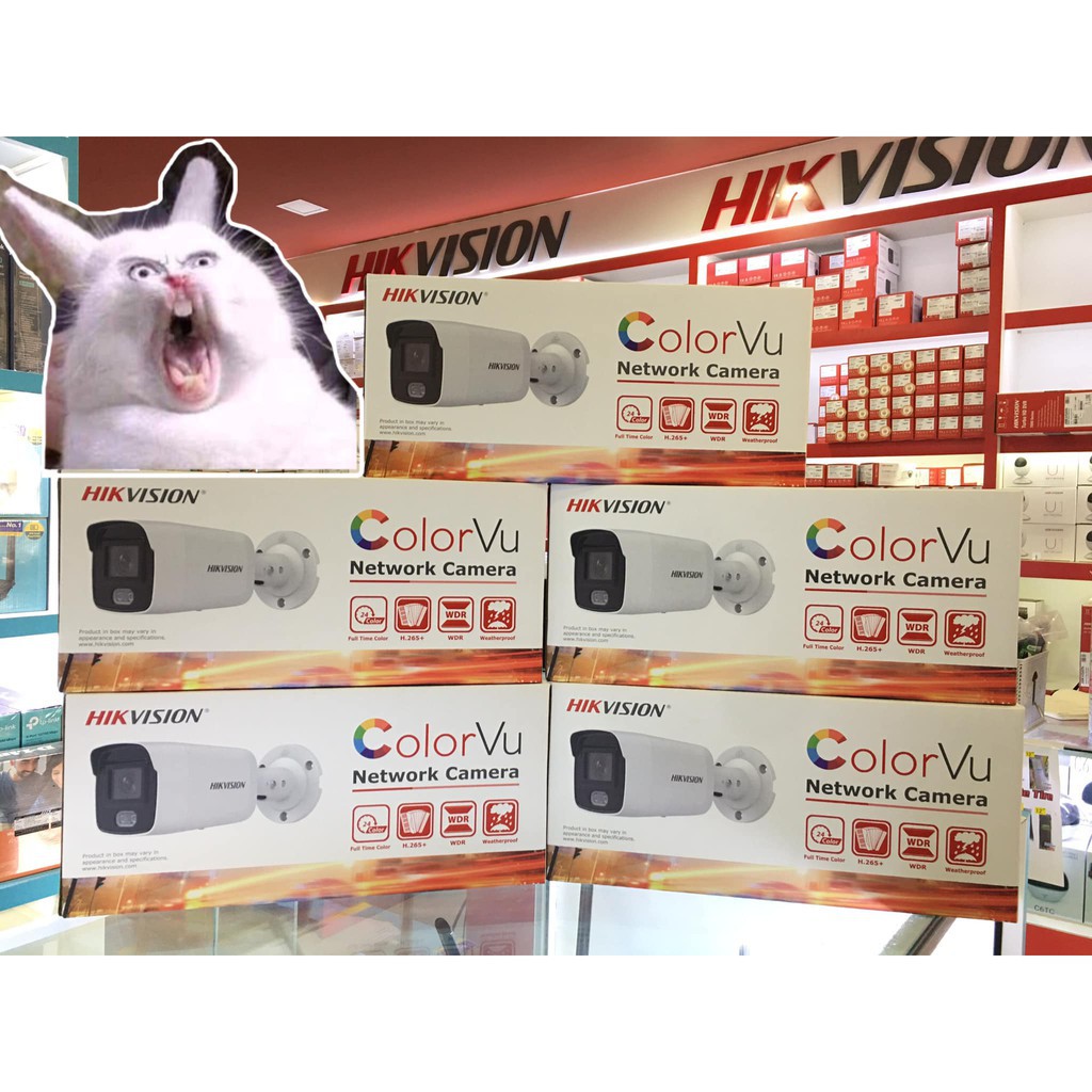 Camera IP COLORVU 4.0 Megapixel HIKVISION DS-2CD2047G2-LU - Hỗ trợ thẻ nhớ- Tích hợp mic - Hàng chính hãng