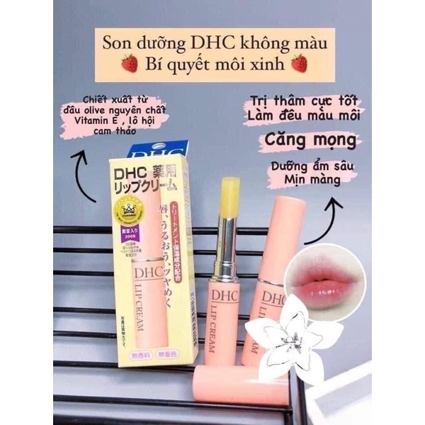 Son dưỡng môi DHC Lip Cream 1,5g Nội địa Nhật