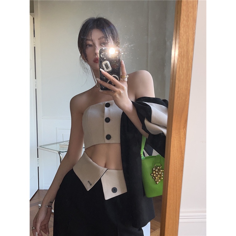 ❀✾☜Set Áo Thun Tay Ngắn + Quần Dài Lưng Cao Màu Sắc Độc Đáo