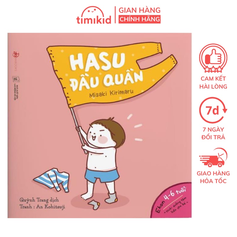 Sách Hasu đầu quần - Ehon Nhật Bản cho bé từ 3-6 tuổi