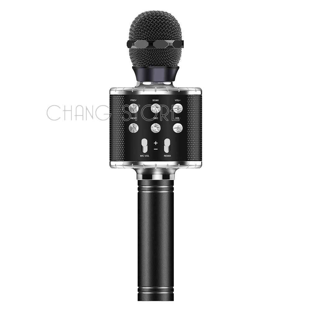 Mic Kèm Loa Bluetooth WS-858 Đa Năng 6 Trong 1 Hát Karaoke