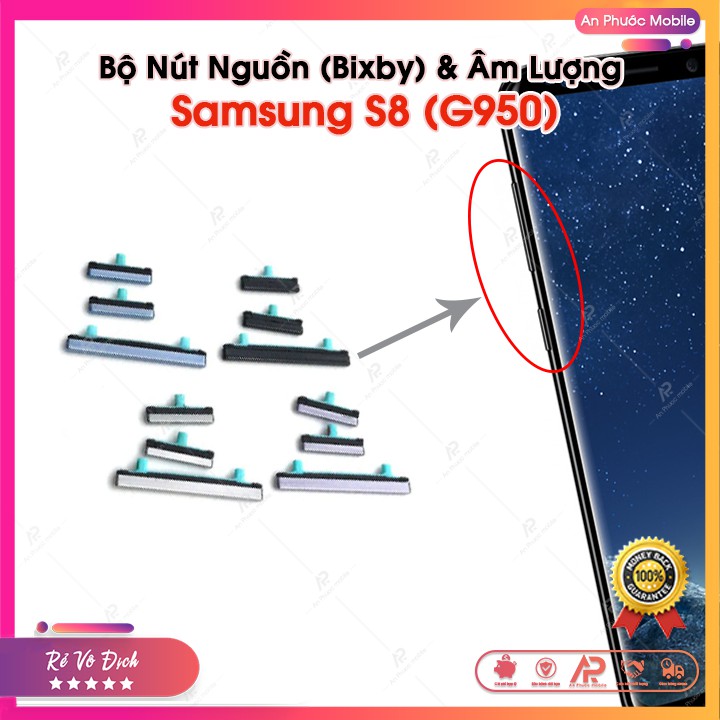 Nút Bấm Samsung S8 - Bộ Phím Nguồn  và Âm Lượng Samsung Galaxy S8  Zin Bóc Máy