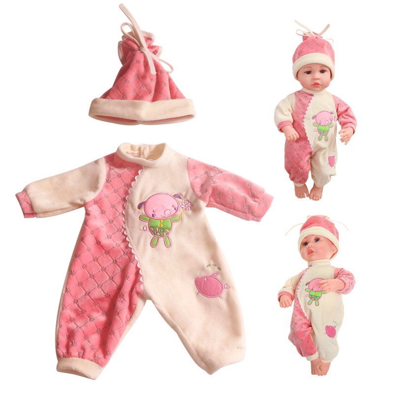 Bộ Trang Phục Gồm Áo Và Quần Bằng Vải Bông Dành Cho Búp Bê Sơ Sinh 18 Inch