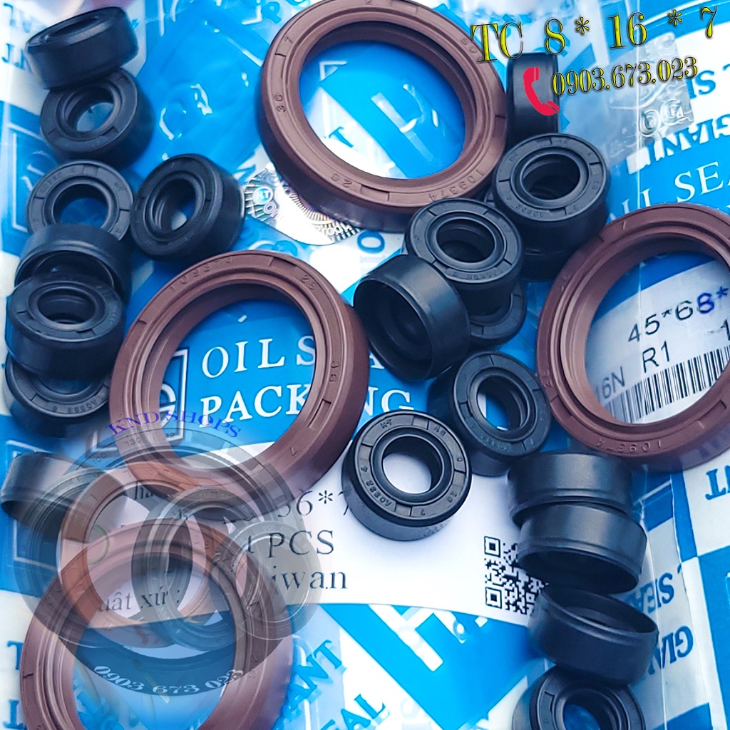 Phốt dầu SOG/NAK TC 8*16*5  | Janite TG 8*16*7, Phớt chặn nhớt trục chuyên cho phụ tùng máy bơm nước và ô tô