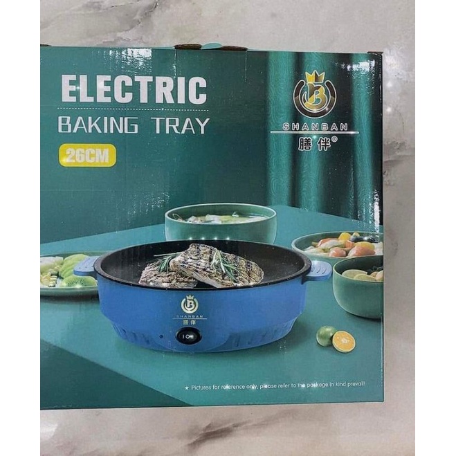 Chảo Nướng Điện Vân Đá Mini, Chiên, Xào, Nướng Đa Năng 3 in 1 - Ngoinhatienich