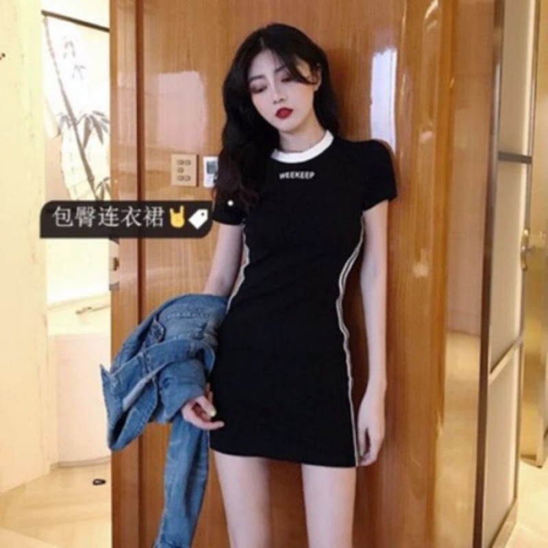 Váy Nữ Ôm Body Cộc Tay Kiểu Dáng Thể Thao | BigBuy360 - bigbuy360.vn