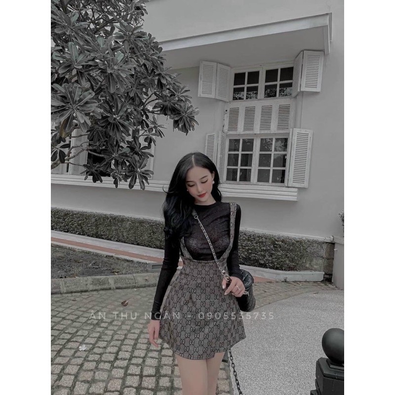 Set yếm GG kèm áo len giấy