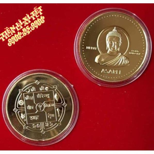 [PHONG THỦY] Xu may mắn - Hình Phật Nepal