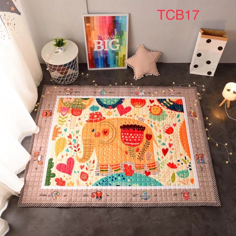 ( MẪU 2021) THẢM TRẢI SÀN COTTON SIÊU KUTE CHO BÉ 145x195CM