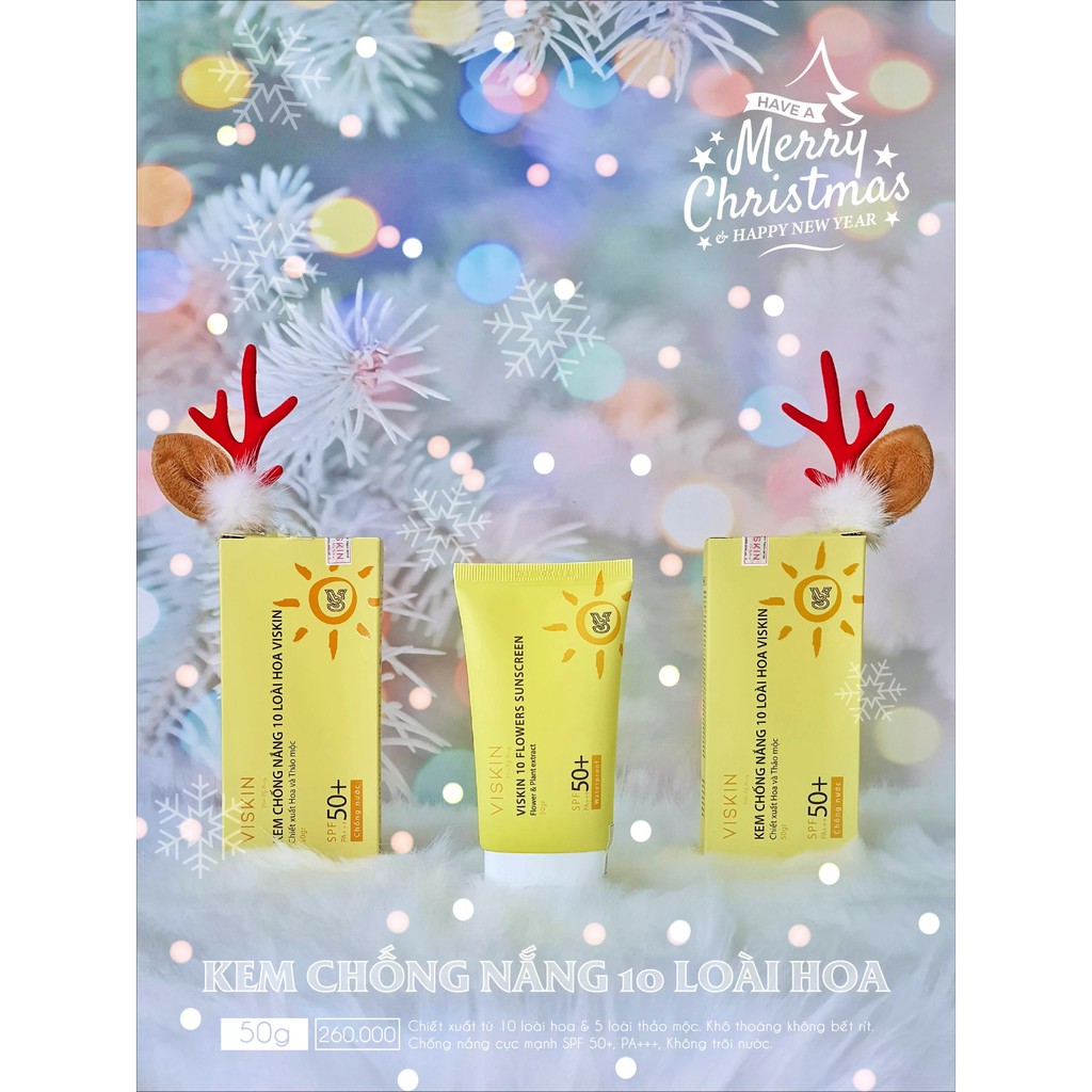 Kem chống nắng VISKIN 10 loài hoa - 50g