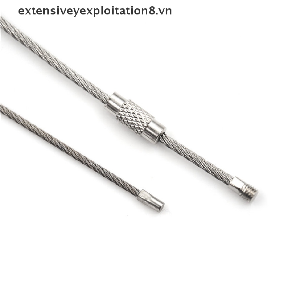 Set 10 Dây Móc Chìa Khóa 10 / 15 / 20cm Bằng Thép Không Gỉ Tiện Dụng Khi Đi Bộ Đường Dài