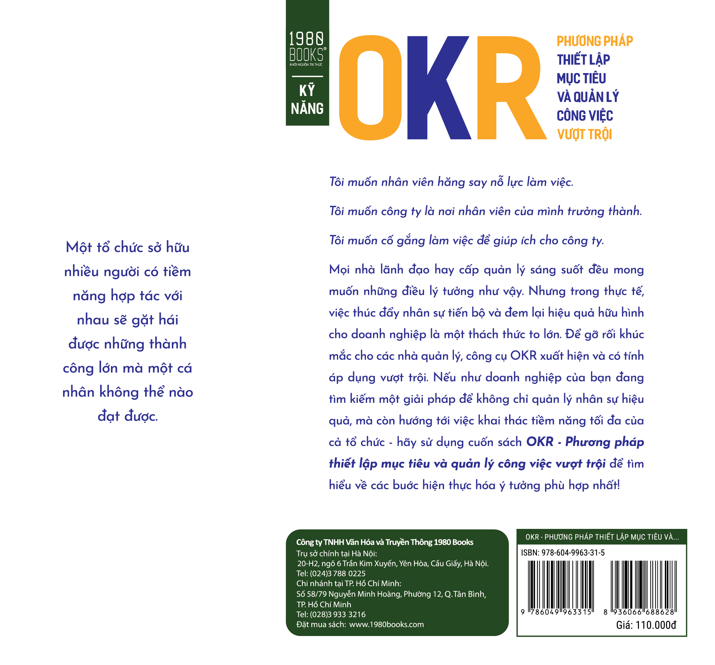 Sách - OKR - Phương Pháp Thiết Lập Mục Tiêu Và Quản Lý Công Việc Vượt Trội | BigBuy360 - bigbuy360.vn